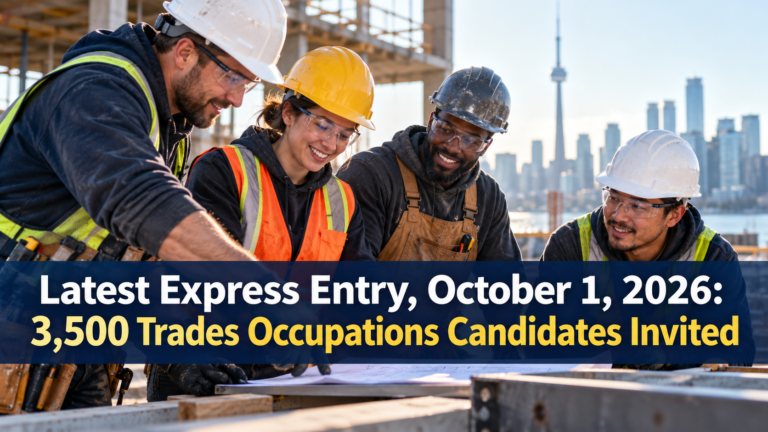 3,500 Trades Occupations Candidates Invited in Latest Express Entry, October 1, 2026